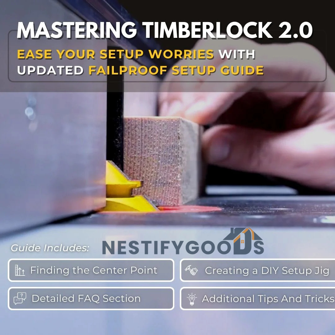 NestifyGoods™ TimberLock® 45° Lock Miter Router Bit