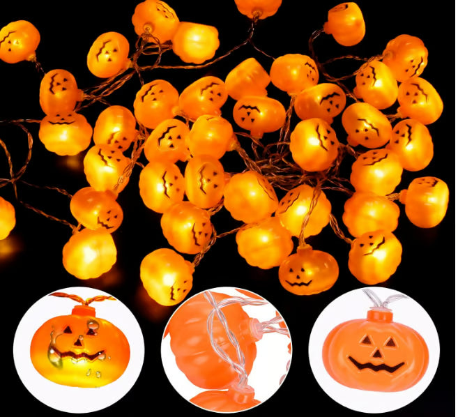 Halloween decorations pumpkin string lights