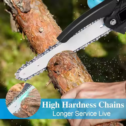 6" One Hand Chainsaw + 2 Free Batteries & Charger