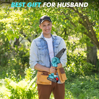 6" One Hand Chainsaw + 2 Free Batteries & Charger